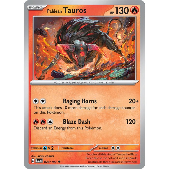 Tauros de Paldea (Reverse/Holo)