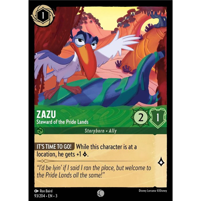 Zazu - Steward of the Pride Lands (Common) Zazu - Steward of the Pride Lands (Common)