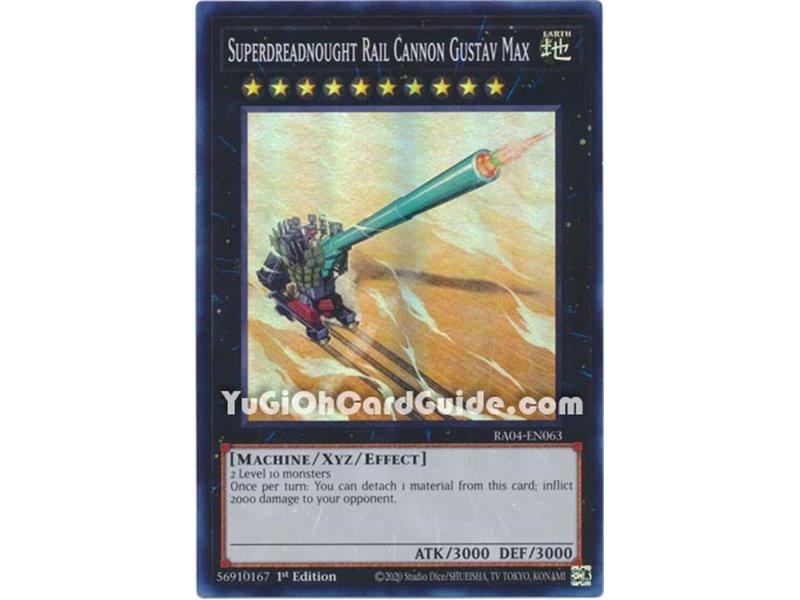 Superdreadnought Rail Cannon Gustav Max (Platinum Secret Rare)