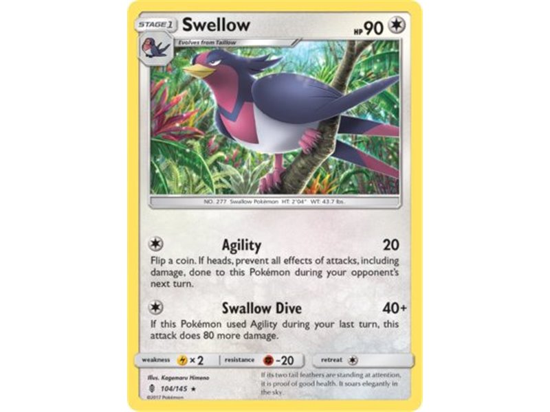 Swellow (Rare/Reverse Holofoil) 