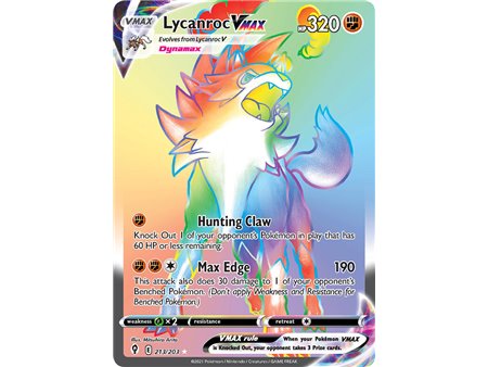 Lycanroc VMAX (Rainbow Secret Rare)