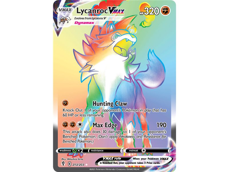 Lycanroc VMAX (Rainbow Secret Rare)