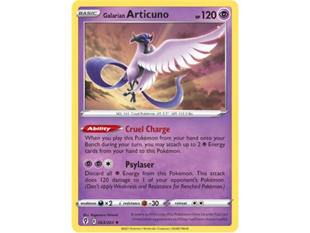Galarian Articuno (Rare/Reverse Holofoil)