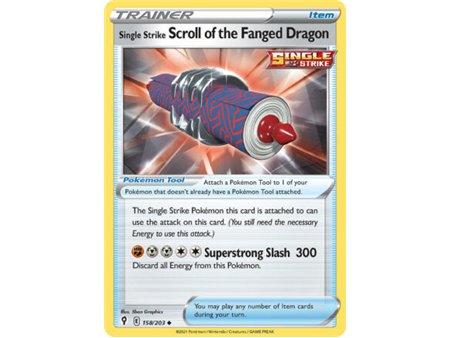 Single Strike Scroll of the Fanged Dragon (Uncommon/Reverse Holofoil) 